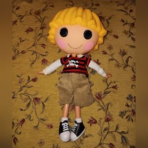 Striped Doll with Skull Top and Tan Shorts